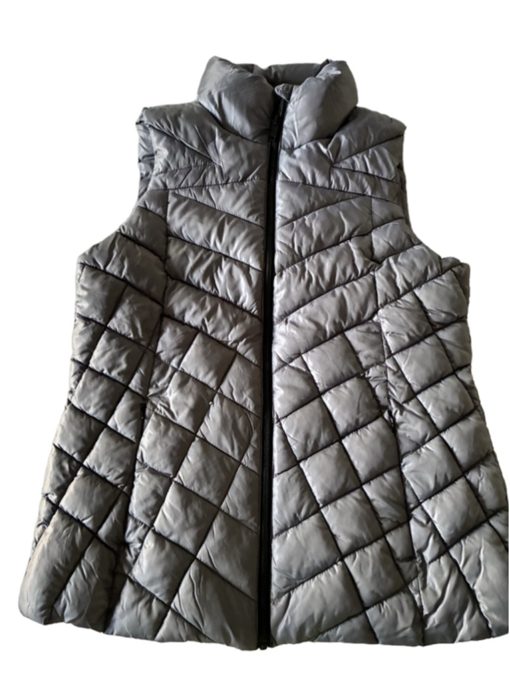 Women's BIGCHILL Gray Quilted Puffer Vest M